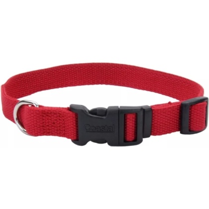 Coastal Pet New Earth Soy Adjustable Dog Collar Cranberry - 12-18\