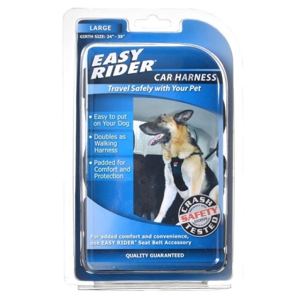 Coastal Pet Easy Rider Car Harness - Black - Large (Girth Size 24\