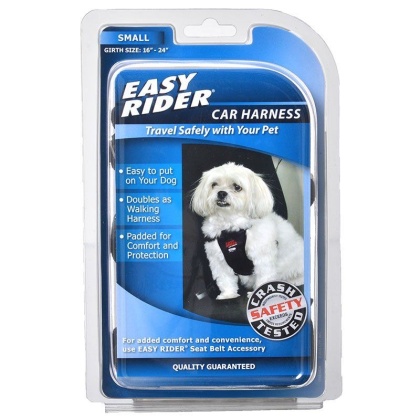 Coastal Pet Easy Rider Car Harness - Black - Small (Girth Size 16\