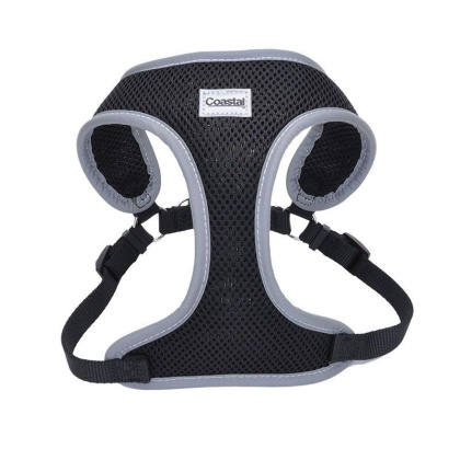 Coastal Pet Comfort Soft Reflective Wrap Adjustable Dog Harness - Black - Small - 19-23\