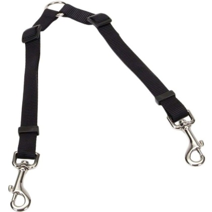 Coastal Pet Two Dog Adjustable Nylon Coupler Black - 36\