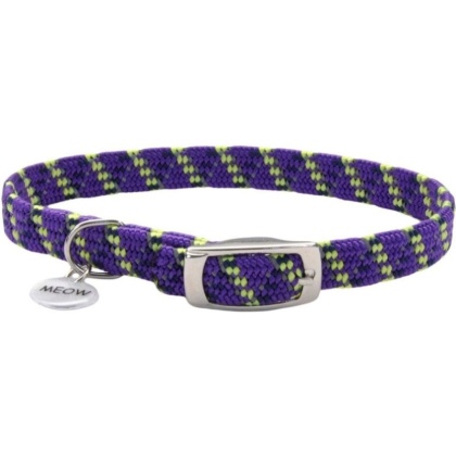 Coastal Pet Elastacat Reflective Safety Collar with Charm Purple - Small (Neck: 8-10in.)