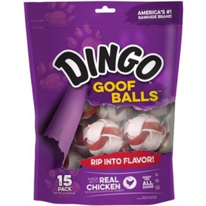 Dingo Goof Balls Chicken & Rawhide Chew - Small - 1\