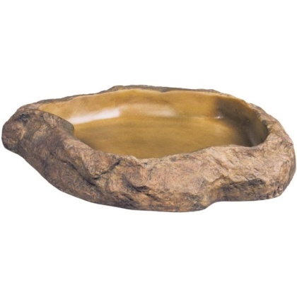 Exo-Terra Granite Rock Reptile Feeding Dish - Large - 8\