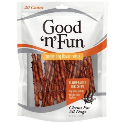 Healthy Hide Good \'n\' Fun Smoky BBQ Basted Twists - 20 count