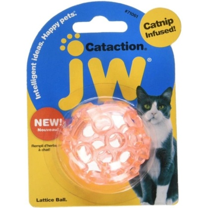 JW Pet Cataction Catnip Infused Lattice Ball Cat Toy  - 1 count