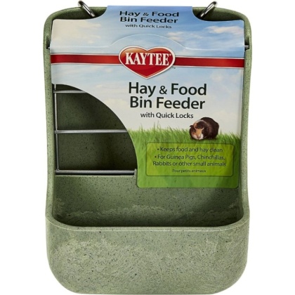 Kaytee Hay & Food Bin with Quick Locks Small Animal Feeder - 1 count