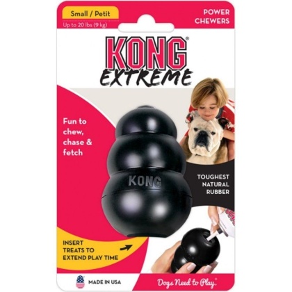 KONG Extreme KONG Dog Toy - Black - Small - Dogs up to 20 lbs (2.75\