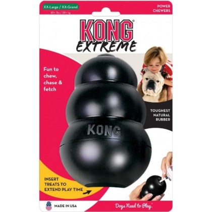 KONG Extreme KONG Dog Toy - Black - XX-Large - Dogs over 85 lbs (6\