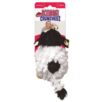 KONG Barnyard Cruncheez Plush Cow Dog Toy - Large (8.3\