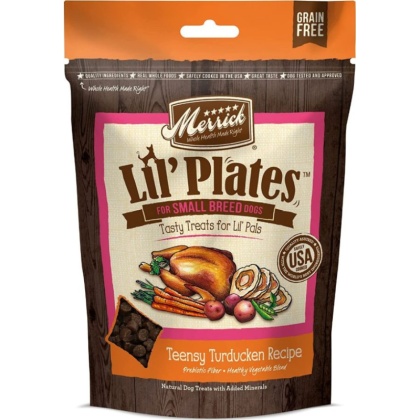 Merrick Lil\' Plates Small Breed Treats Teensy Turducken Recipe - 5 oz