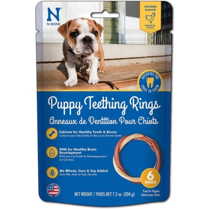 N-Bone Puppy Teething Ring - Chicken Flavor - Puppy Teething Ring - 3.5\