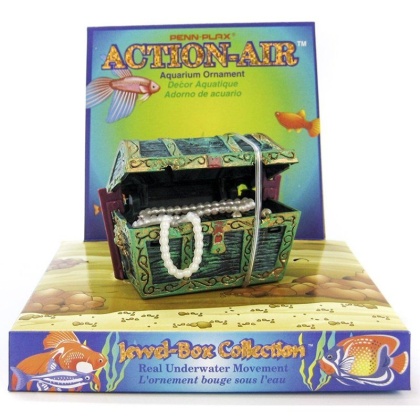 Penn Plax Action Aerating Mini Treasure Chest - 2.5\