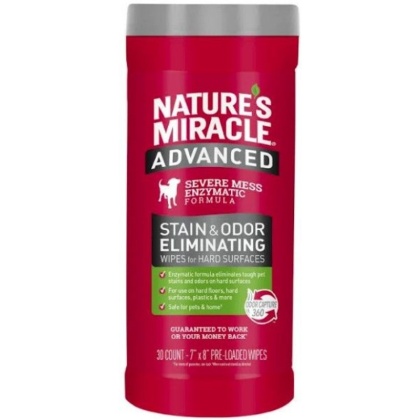 Pioneer Pet Nature\'s Miracle Advanced Stain and Odor Eliminating Wipes for Hard Surfaces - 30 count