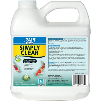 PondCare Simply-Clear Pond Clarifier - 64 oz (Treats up to 16,000 Gallons)