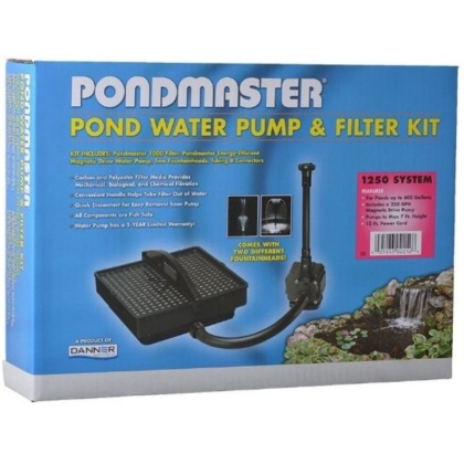 Pondmaster Garden Pond Filter System Kit - Model 1250 - 250 GPH (Up to 600 Gallons)