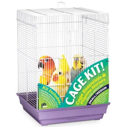 Prevue Square Top Bird Cage Kit - Purple - Small - 1 Pack - (16\