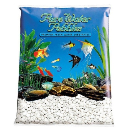 Pure Water Pebbles Aquarium Gravel - Snow White - 5 lbs (3.1-6.3 mm Grain)