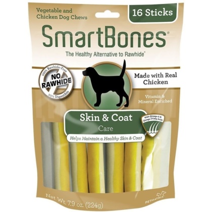 SmartBones Skin & Coat Care Treat Sticks for Dogs - Chicken - 16 Pack - (3.75\