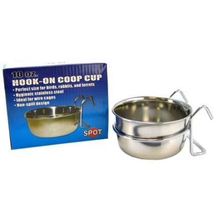 Spot Stainless Steel Hook-On Coop Cup - 10 oz (4in. Diameter)