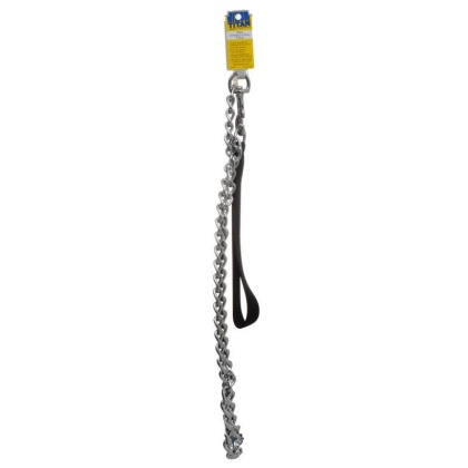 Titan Chain Lead with Nylon Handle - Black - X-Heavy Chain - 48\