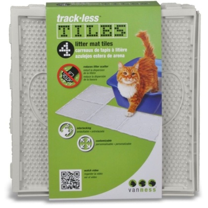 Van Ness Track-Less Litter Mat Tiles - 4 count