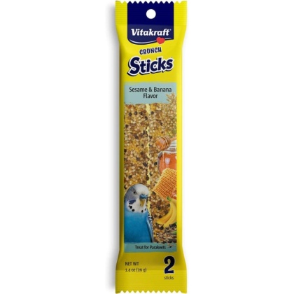 VitaKraft Sesame & Banana Sticks for Parakeets - 2.11 oz (2 Pack)