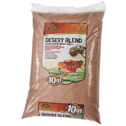 Zilla Desert Blend Ground English Walnut Shells Reptile Bedding - 10 Quarts