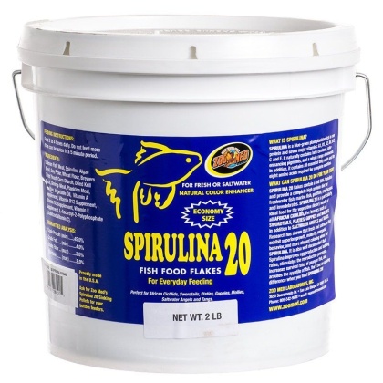 Zoo Med Spirulina 20 Flakes Fish Food - 2 lbs