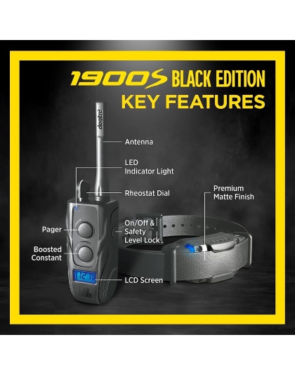 Dogtra 1900S Black Boost & Lock E-Collar Remote Dog Trainer 1-Mile Range