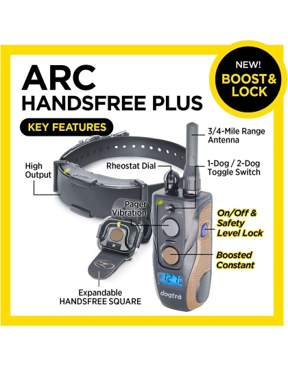 Dogtra ARC HANDSFREE Plus Boost and Lock, Remote Dog Training E-Collar