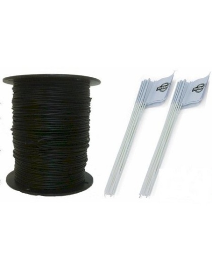 Essential Pet Heavy Duty In-Ground Fence Wire and Flag Kit 1000 Feet