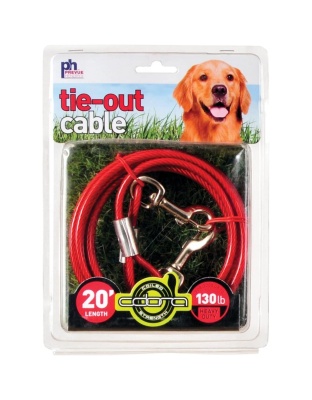 Prevue Pet Products 20 Foot Tie-out Cable Heavy Duty